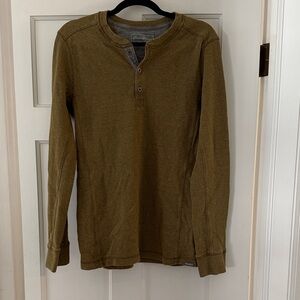 Eddie Bauer Olive Henley Long-Sleeve Shirt